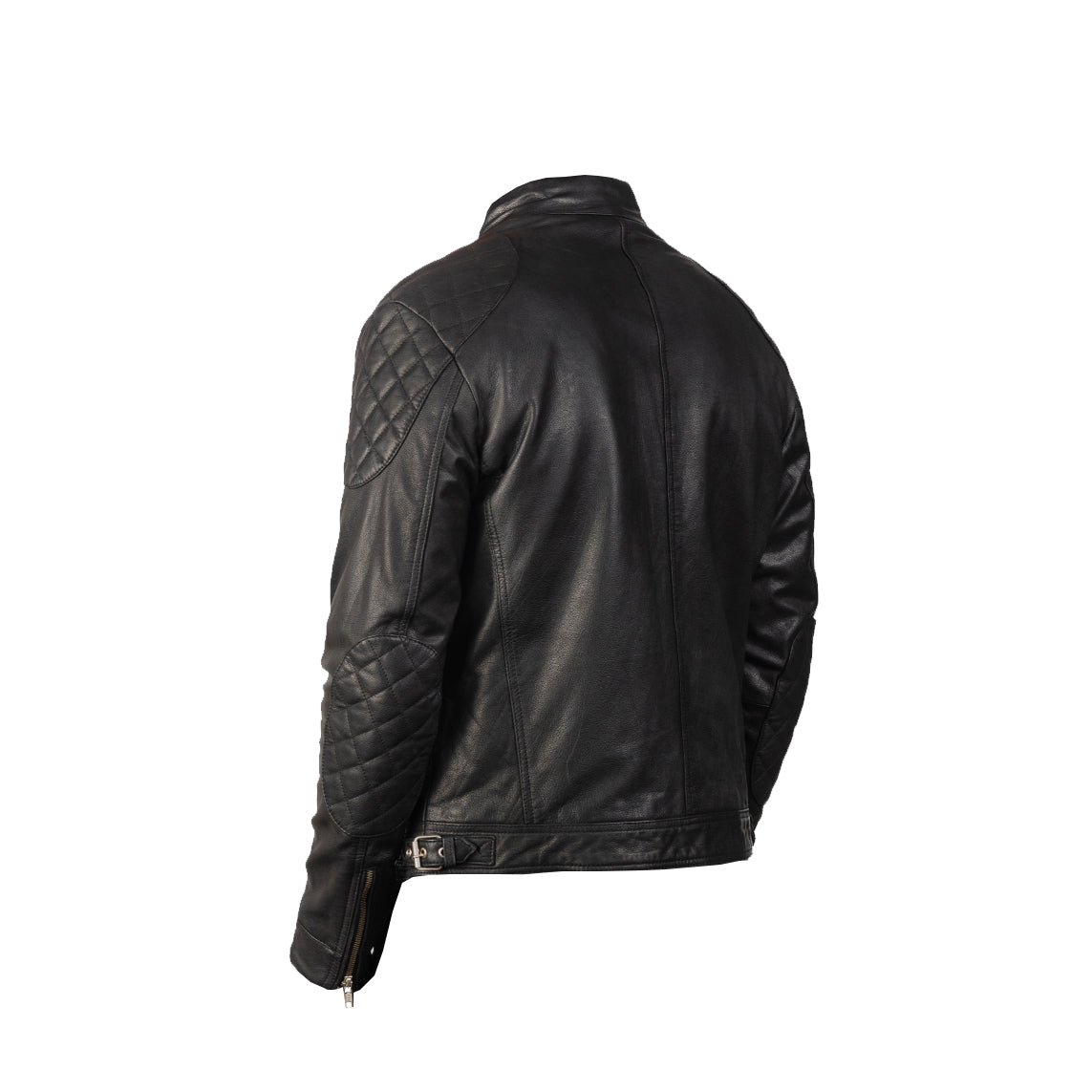 Gatsby Black Leather Biker Jacket