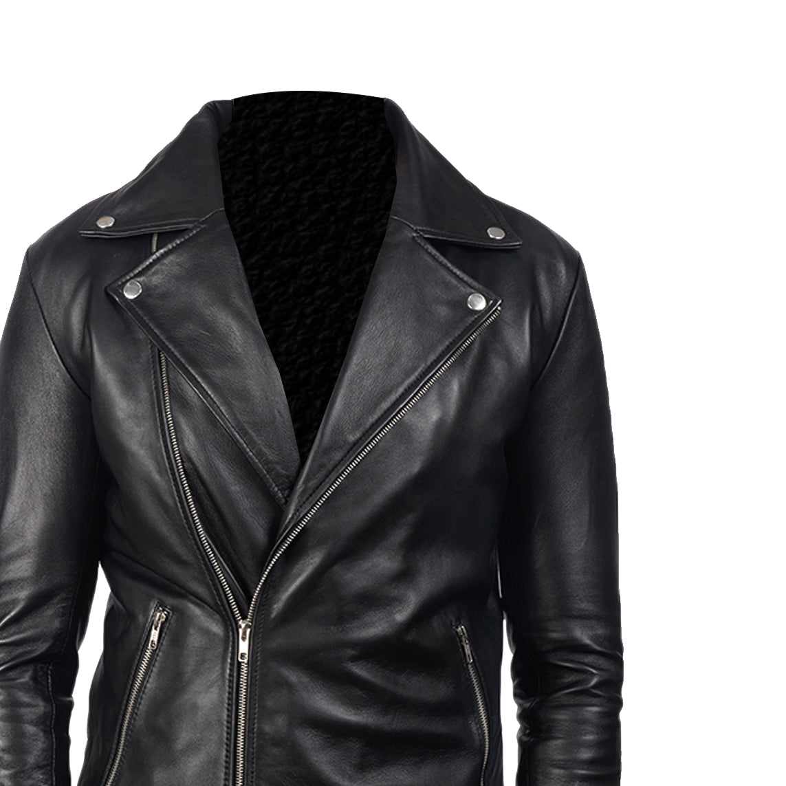 Noah Black Leather Biker Jacket