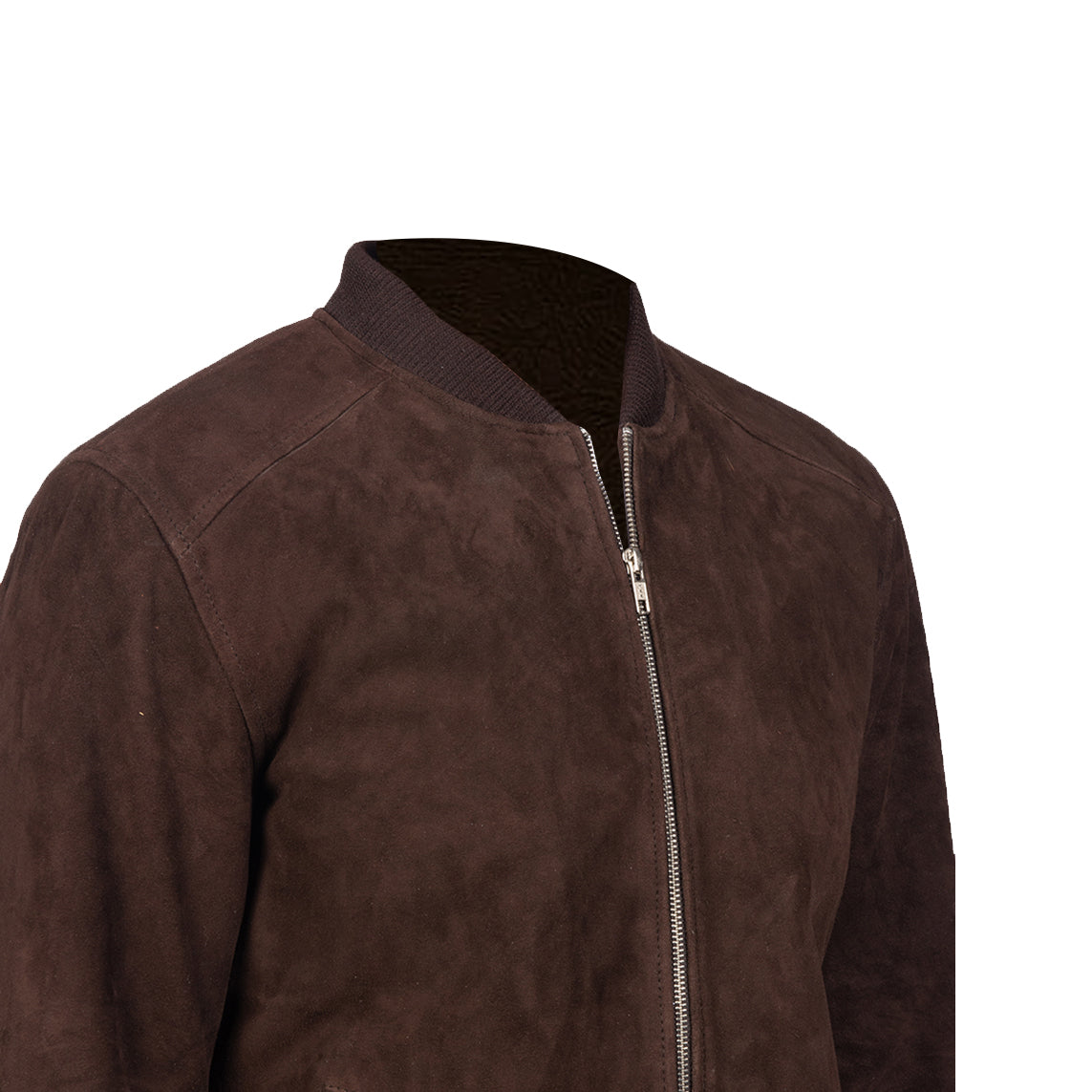 Blain Mocha Suede Bomber Jacket