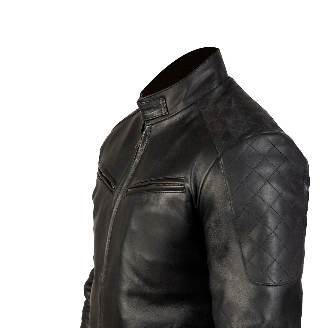 Sven Black Leather Bomber Jacket