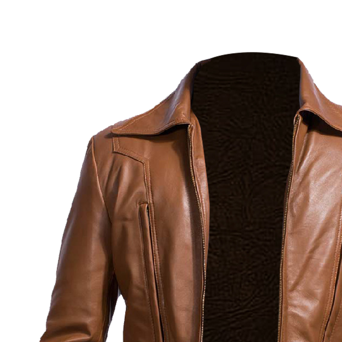 Old School Brown Leather Jacket