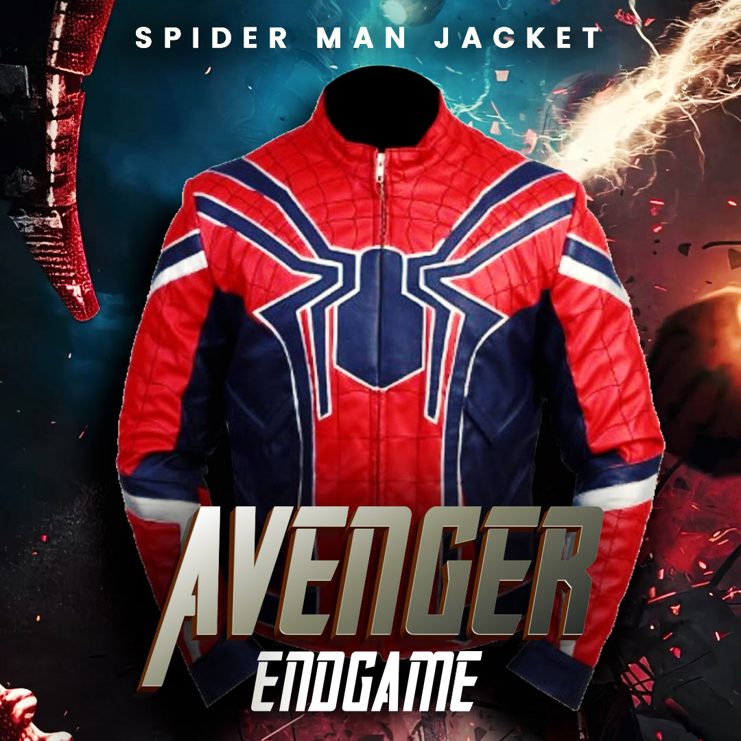 Leather hot sale spiderman jacket